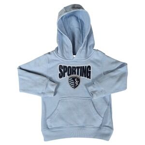 Kids Sporting KC MLS Light Blue Pullover Hoodie Soccer Fan Sweatshirt
